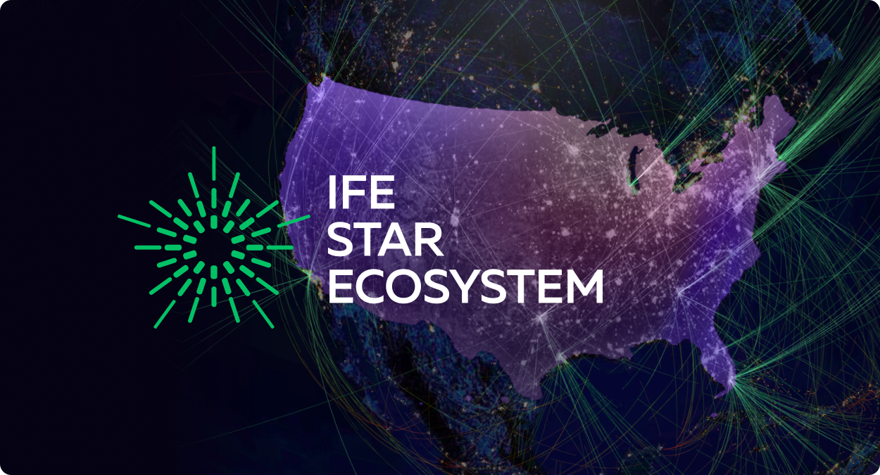 US Map showing IFE STAR Ecosystem text and logo.